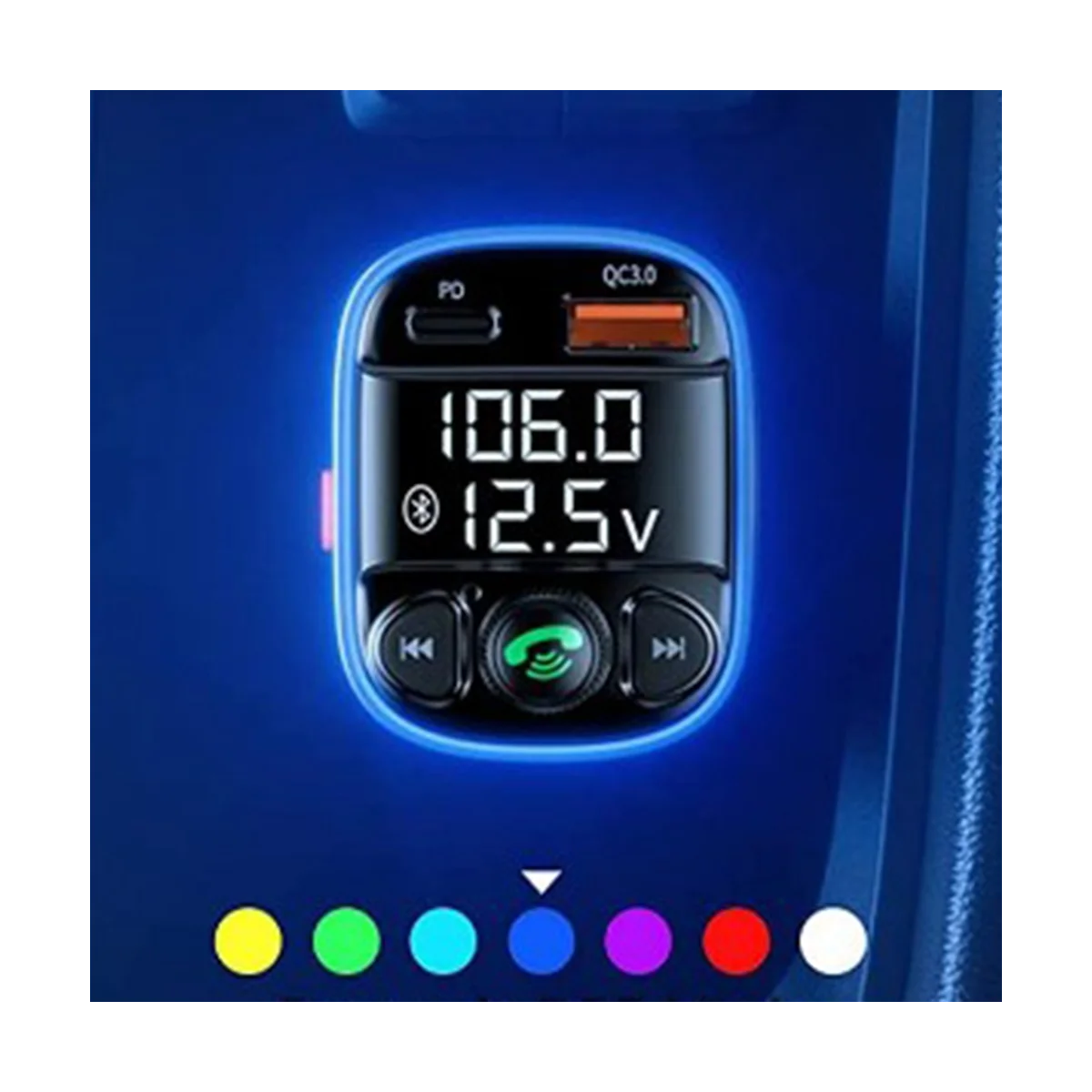 Автомобильный MP3-плеер Pd20W + Qc18W с Bluetooth 5 0 и двойным цифровым дисплеем