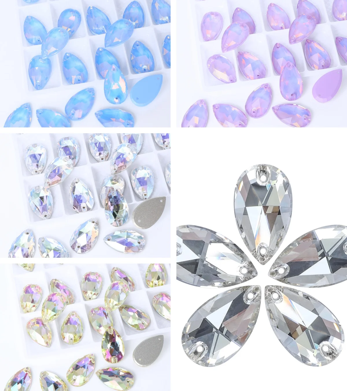 Различные размеры в форме капли новый цвет стеклянное шитье искусственный мокко