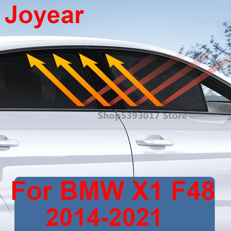 For BMW X1 F48 2014-2021 Car Magnetic Side Window SunShades Shield Mesh Shade Blind Car Window Curtian Protection Accessories