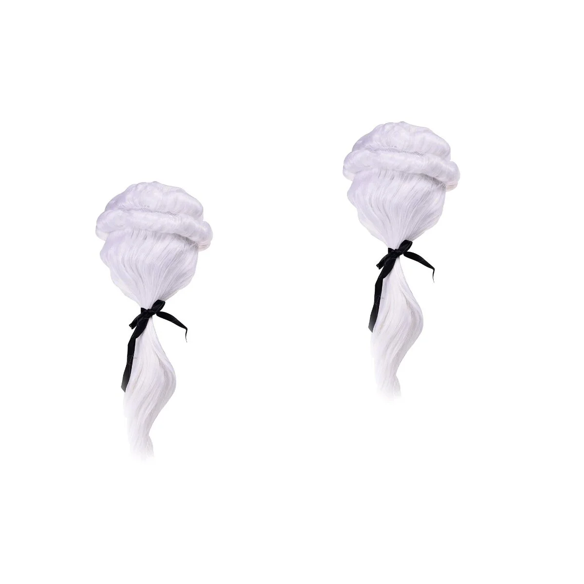 

2 pcs Adjustable American Gentleman Long Curly Costume (White)