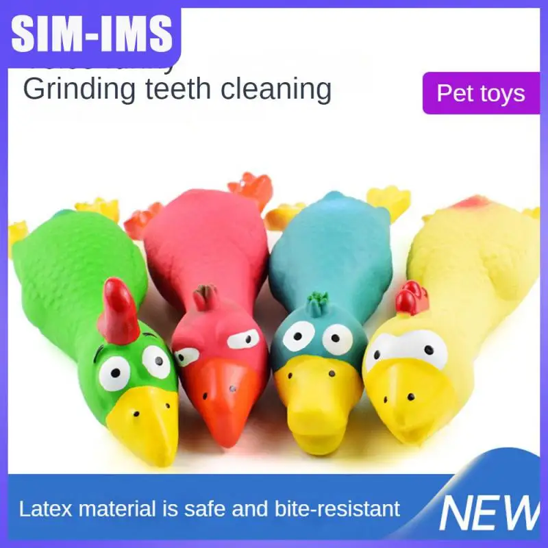 

Attracting Puppy Chew Toys Cute Bite-resistant Chicken Shape Pet Toys Latex Material Latex Duck Dog Accessories Teeth Cleaning