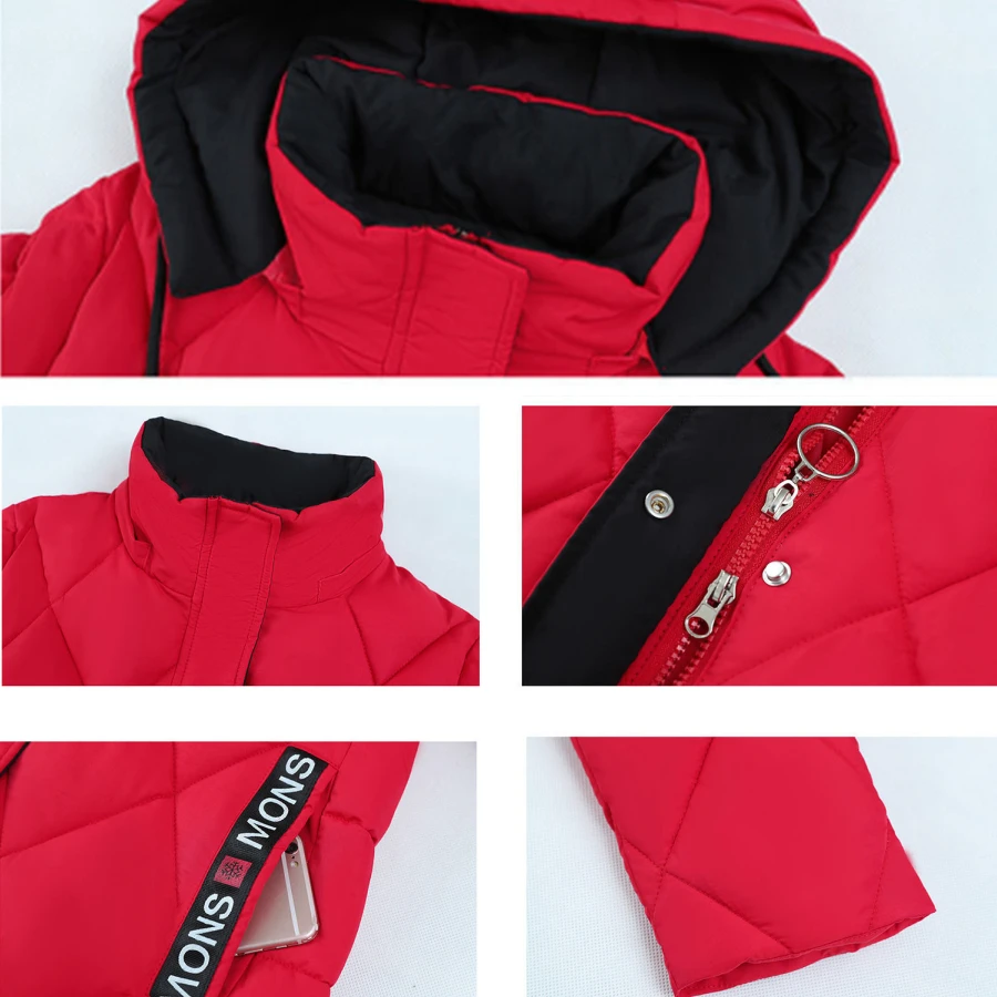 Winter Cotton Padded Hooded Slim Warm Thick Coat Women Overcoat Oversized 4XL Snow Wear Jackets Casual Parkas Outwear Sobretudos