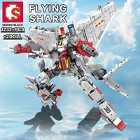 sembo 2 in 1 transformer rotots deformation fighting jet aircraft building blocks vehicle bricks playsets toys gifts