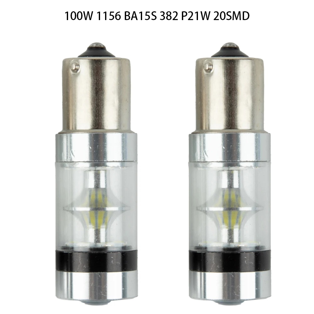 

2pcs 1156 BA15S P21W LED Car Tail Bulb Brake Lights Reverse Lamp Daytime Running Signal Light Car Reversing Light Turn 100W