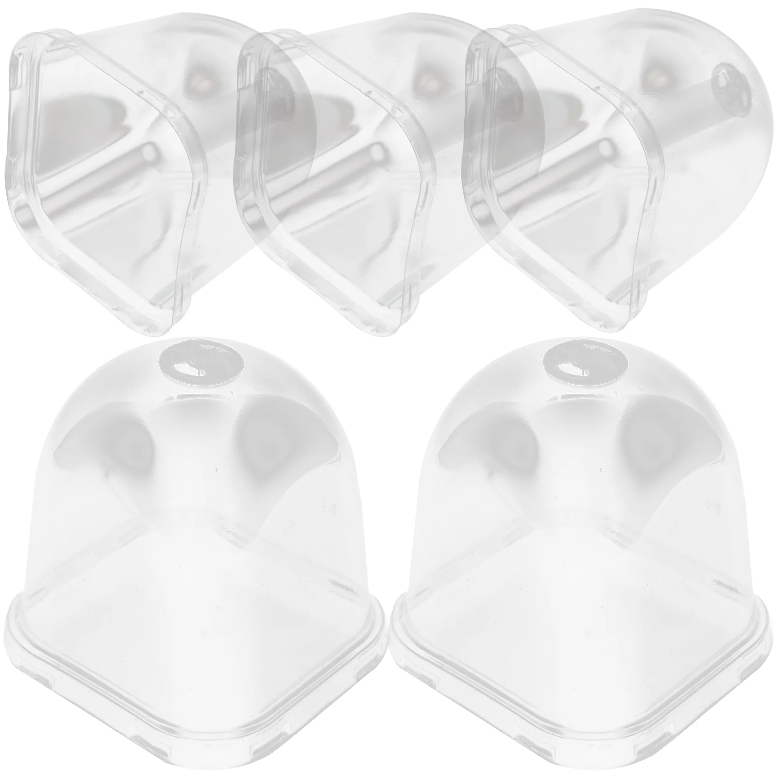 

5 Pcs Humidity Cover Plastic Bell Square Planter Moisturize Garden Cloches Pot Vegetable Flowerpot Dome