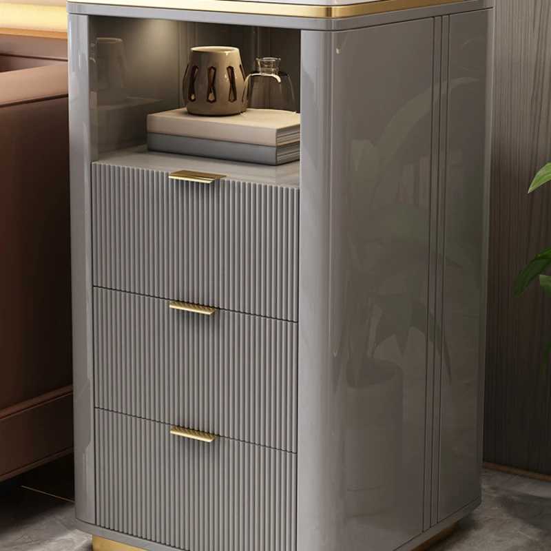 

XK Light Luxury Chest of Drawers Side Cabinet Living Room Clothes Closet Drawer Storage Four-Bucket