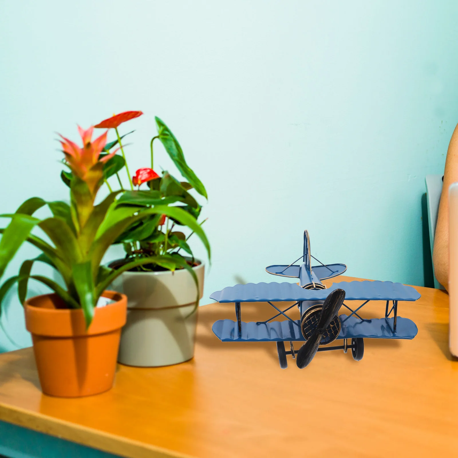 Модель самолета украшение биплан игрушка винтажные самолеты ретро