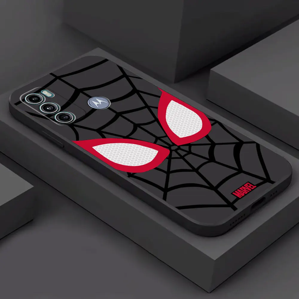 Чехол для телефона с аниме Marvel Человек-паук для Motorola Moto G30 G71 G72 G53 G73 G51 5G G52 G60 G50 4G G32 G200 G31 G22 G9 Play, чехол
