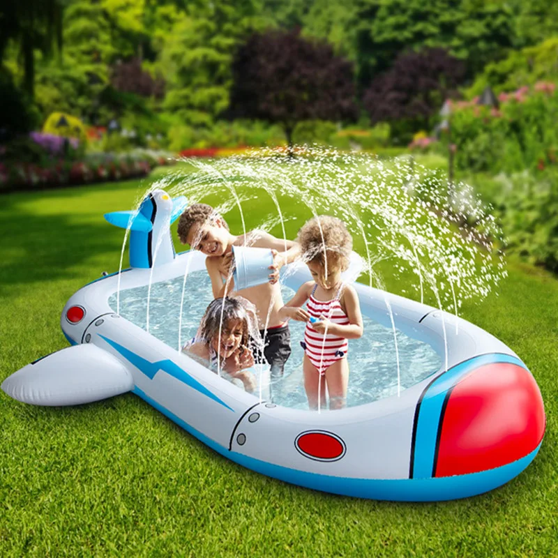 

3 In 1 Children Swimming Pool Inflatable Water Spray Kids Sprinkler Play Pad Pool Summer Outdoor Play Mat Water Park
