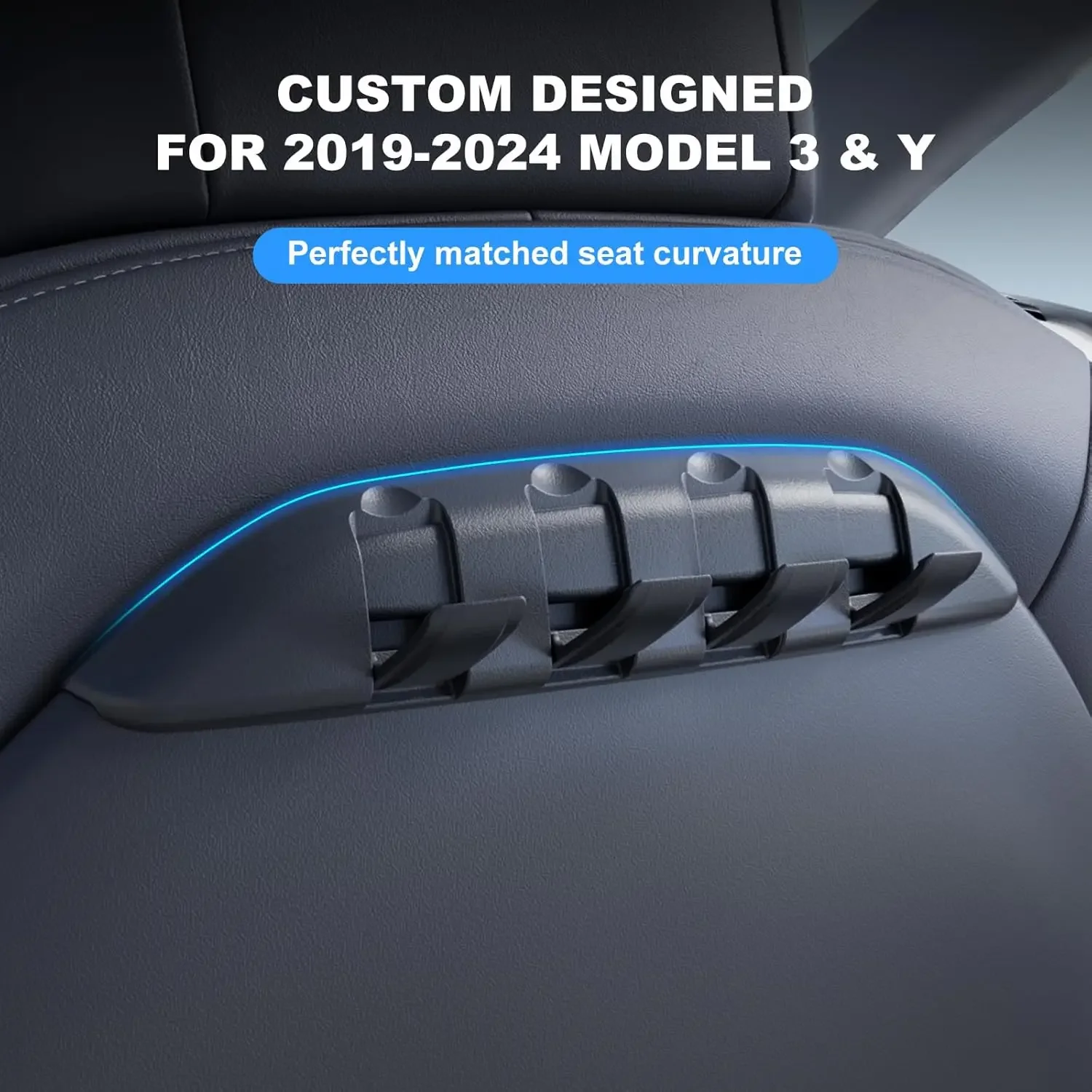 Комплект крючков для спинки сиденья совместимых с аксессуарами Tesla Model 3 и 2020-2024 Y