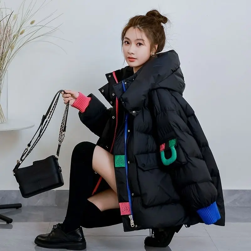 Winter  Women's Down Cotton Padded Jacket Oversize Overcoat Parka Warm Thickening Brand Fashion Tops Designer Korean Jacket