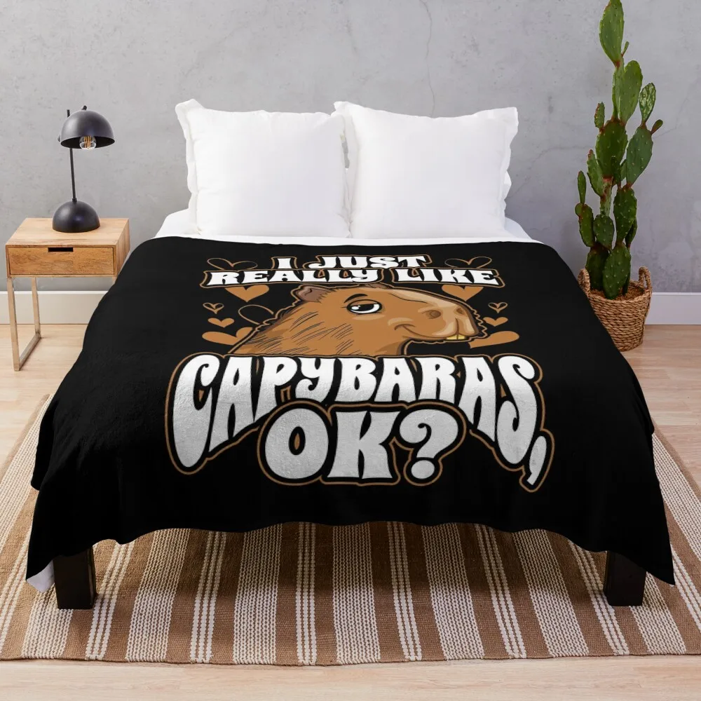 I Just Really Like Capybaras OK Плед Одеяло для одного дивана Очень большие дизайнерские