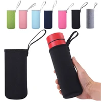 portable sports water bottle covers neoprene insulator cup sleeve with rope for 280360420550ml vacuum cup cover tumbler bags