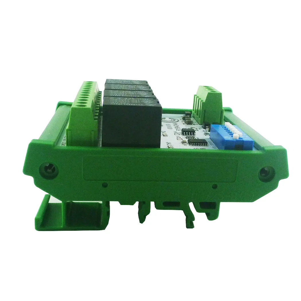 Релейный модуль промышленного класса 4DO RS485 набор DIP-переключателей параметров