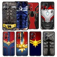 avengers hero marvel for xiaomi 11 11t 10t note 10 mi 9t ultra pro lite 5g funda silicone tpu black phone case coque cover capa