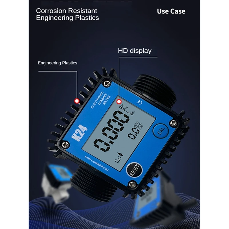 G1/4Inch G1inch Minor Flow Digital Display Meter Gear Gasoline Oil Hydraulic Soy Water Durable 0.2-10L/Min