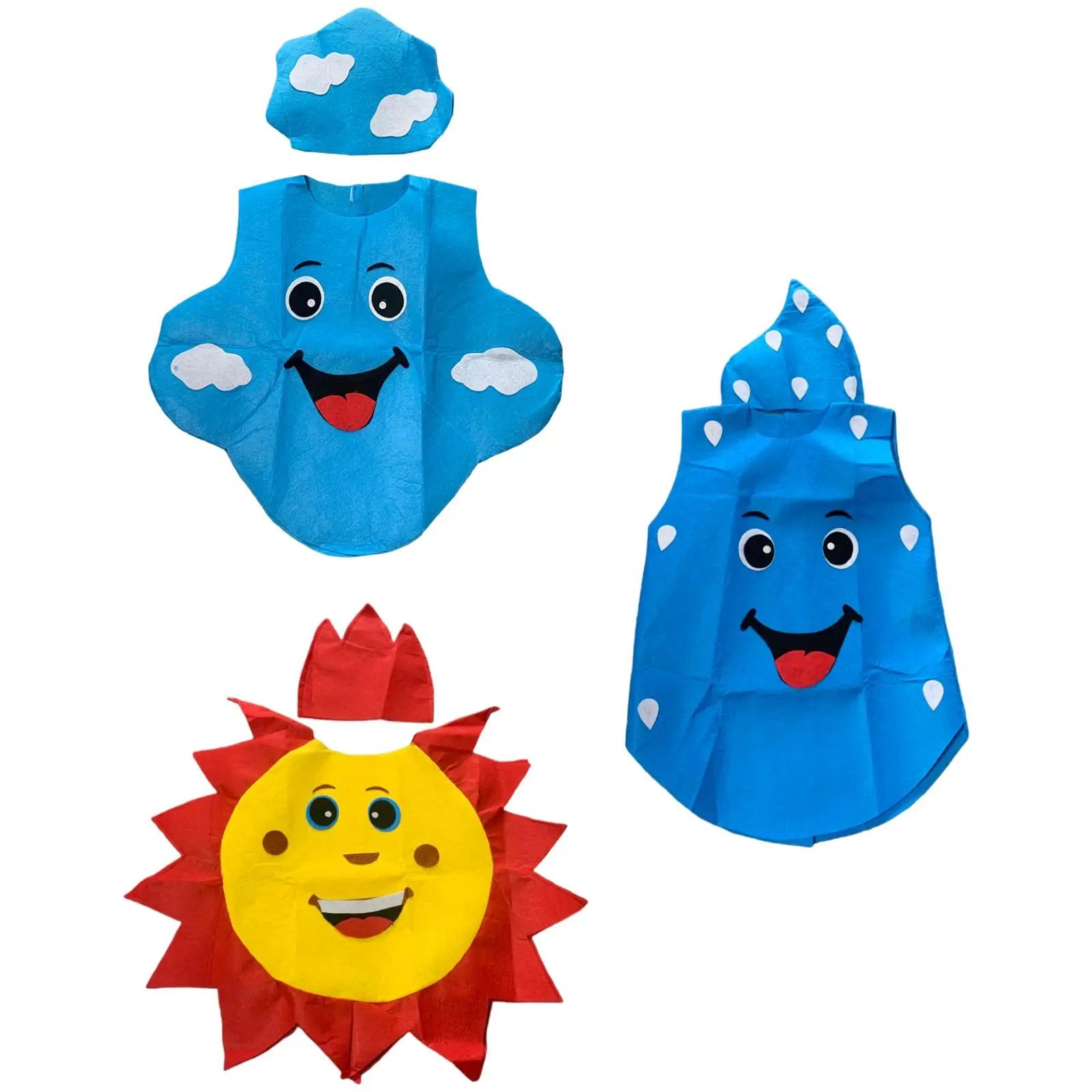 Cute Cartoon Party Home School Decoration Props Sun Cloud Water Clothes Children Cosplay Halloween Costume images - 6