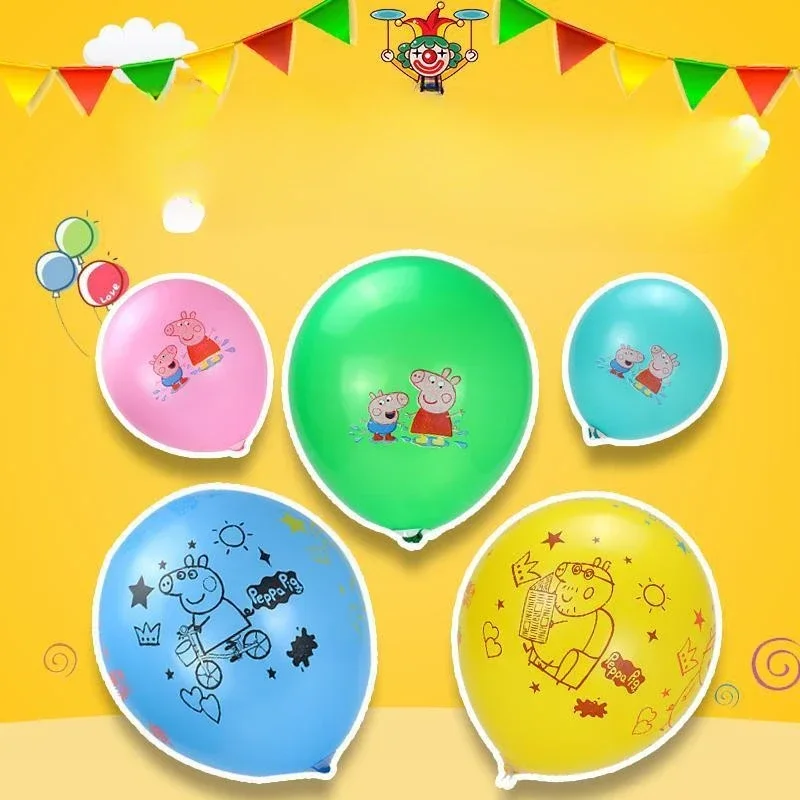 100 шт. воздушный шар Свинка Пеппа 12 дюймов вечерние детские разнообразные милый