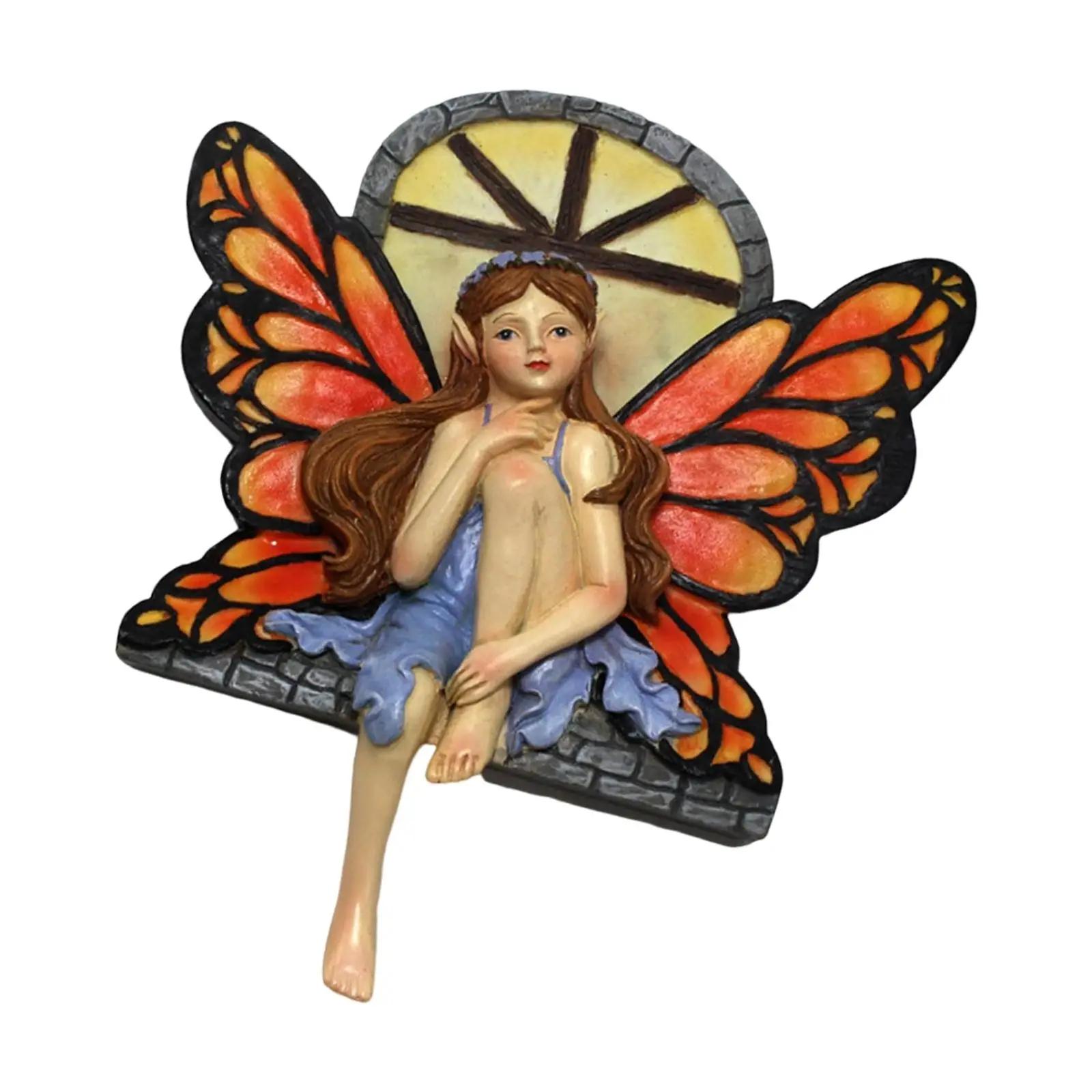 

Miniature door to Fade Tree Hanging Statue Landscape Durable Tree Stump Decoration for Patio Indoor