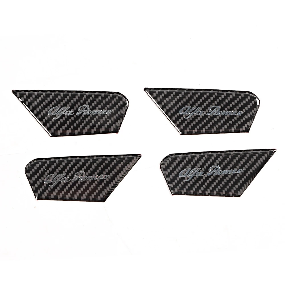 

4pcs Car Carbon Fiber Interior Door Bowl Cover Trim Fit for Alfa Romeo -Giulia 17-19 Door Door Door