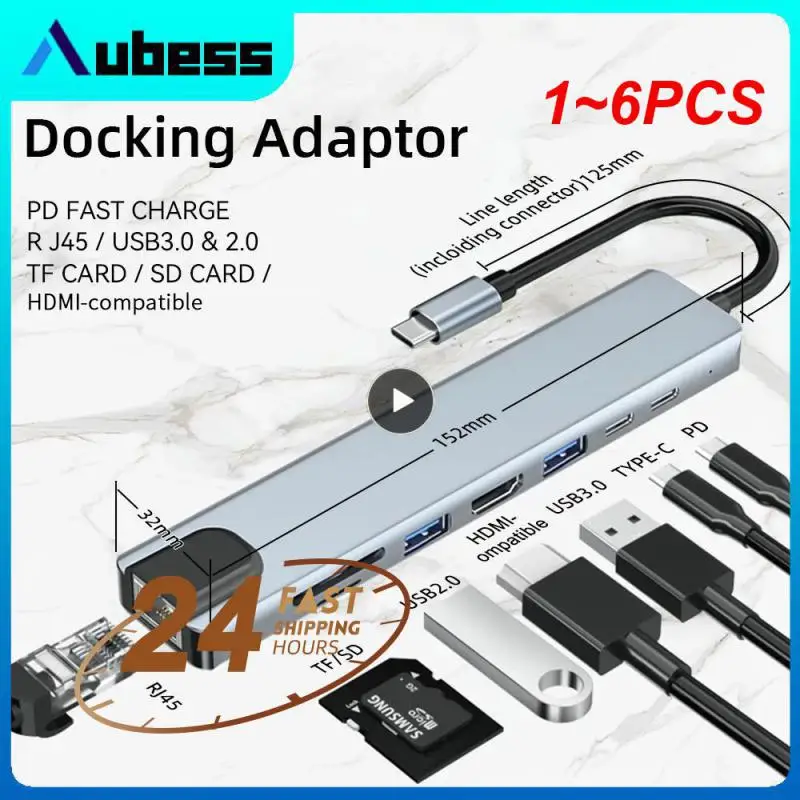 

Док-станция с разветвителем Thunderbolt 3 для Macbook Air M1 iPad RJ45, 1-6 шт.