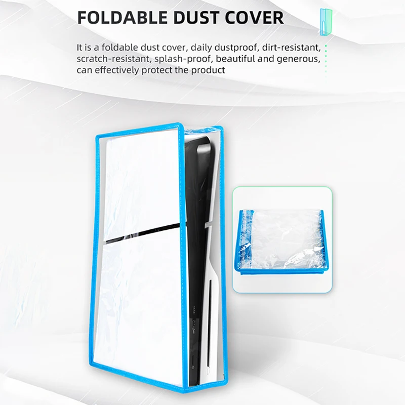 Прозрачный пылезащитный чехол из ПВХ для тонкой консоли PS5 мешок игровые