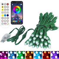 6 5m 50leds rgb christmas lights string wedding fairy garland lights for new year home bar ktv party indoor outdoor patio deocr