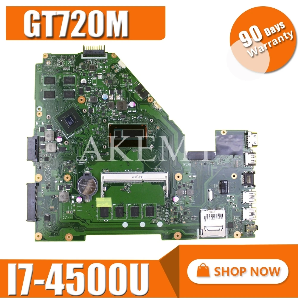 

Материнская плата X550LC GT720M I7-4500 CPU для Asus X550LC X550LD A550L Y581L W518L X550LN материнская плата для ноутбука X550LC материнская плата