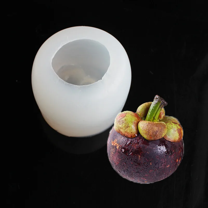 

Aromatherapy 3D Stereo Simulation Fruit Mangosteen Candle Diy Wax Silicone Soap Mold Handmade Gumpaste Fondant Cake Decor Tools