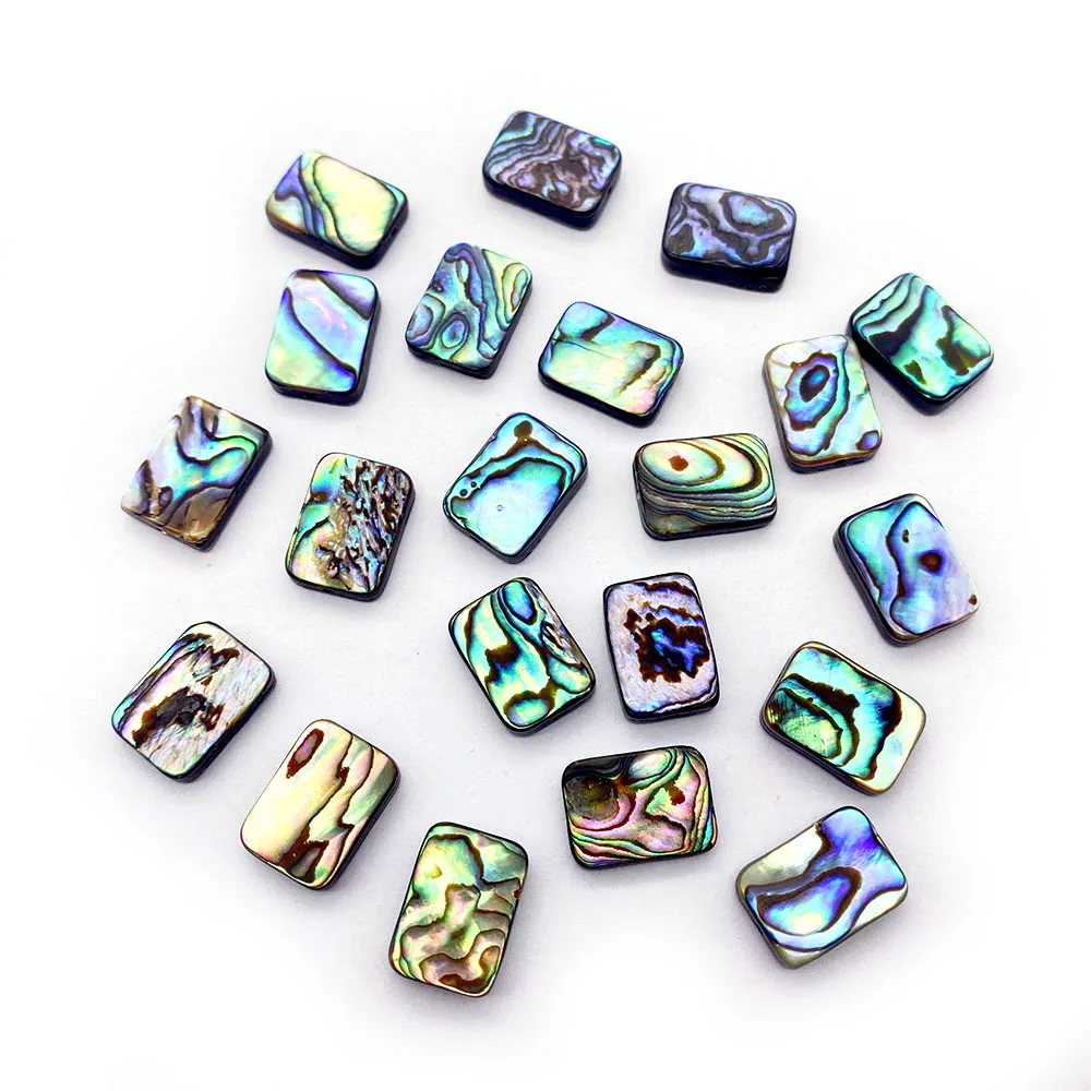 Fashion Rectangular Abalone Shield Loose Beads Abalone Shell for Men and Women for Making DIY Jewelry Necklace  Accessories
