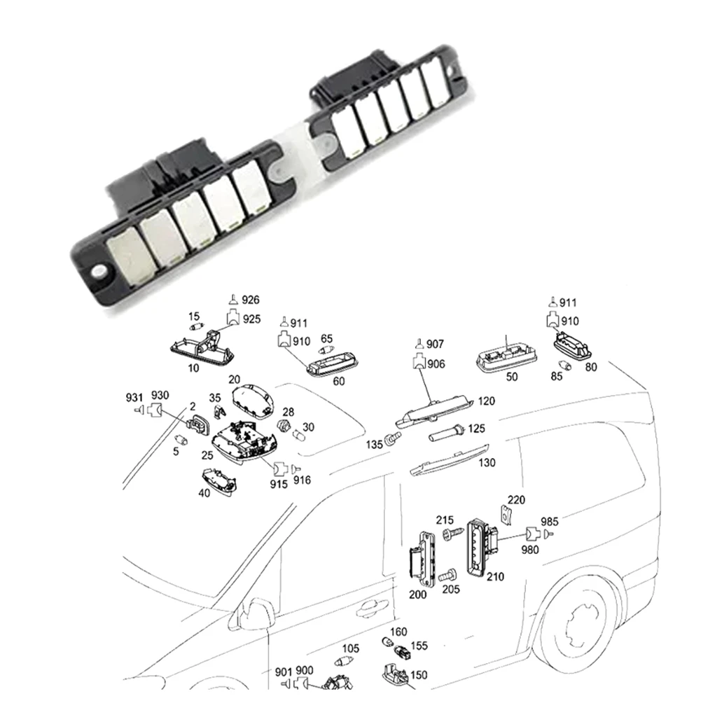 Электрическая дверная контактная пластина для средней двери автомобиля W639
