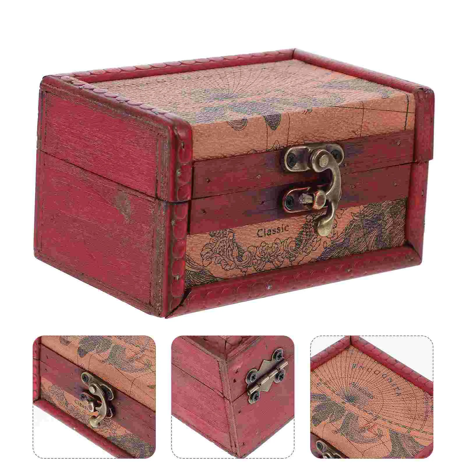 

Vintage Box Countertop Storage Box Chest Playset Box