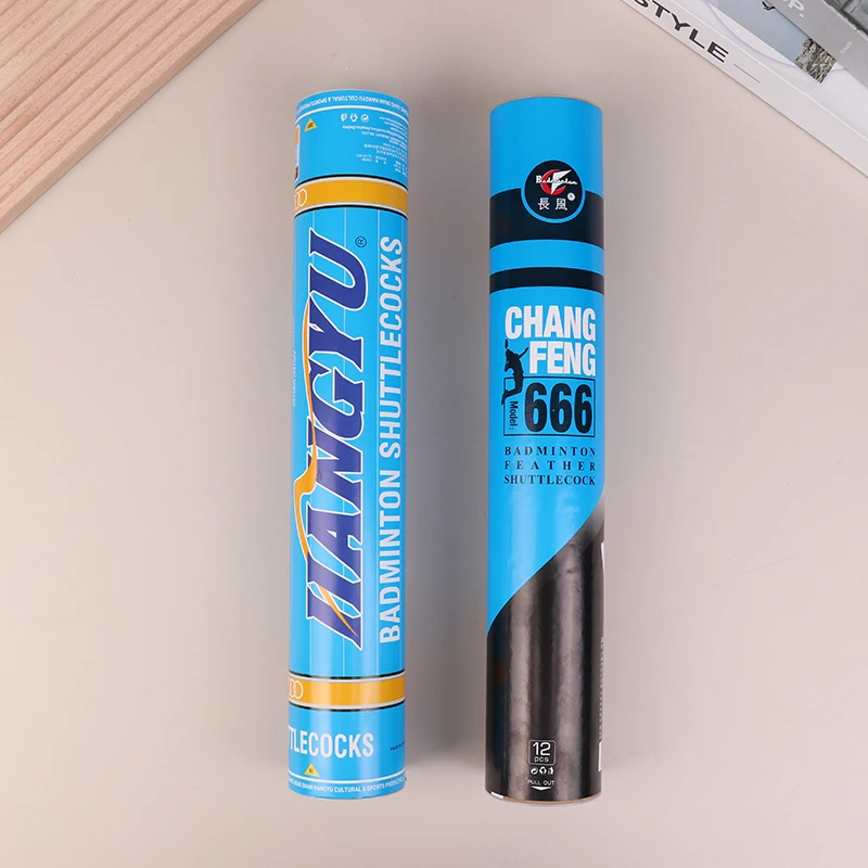 1Tube 12 шт. воланы для бадминтона с утиными перьями начинающих тренировочные мячи