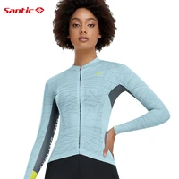 santic 2022 women cycling jersey long sleeve summer light breathable mtb jersey bicycle sweatshirt road bike clothing female