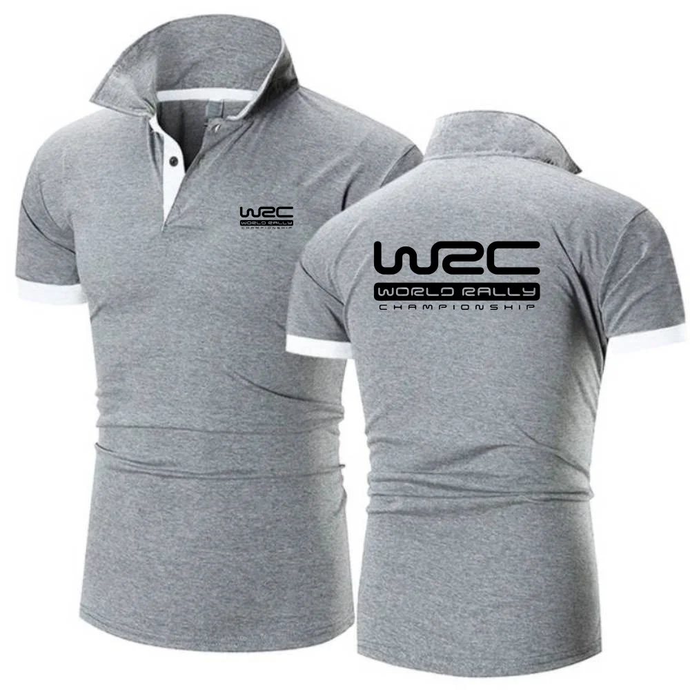 Молодежные мужские рубашки поло футболка с лацканами классическая POLOS World Rally