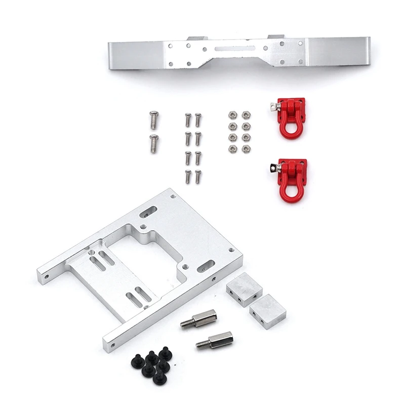 

2 комплекта радиоуправляемых запчастей для автомобиля: 1 набор металлических передних бамперов и 1 набор металлических сервоприводов для ру...