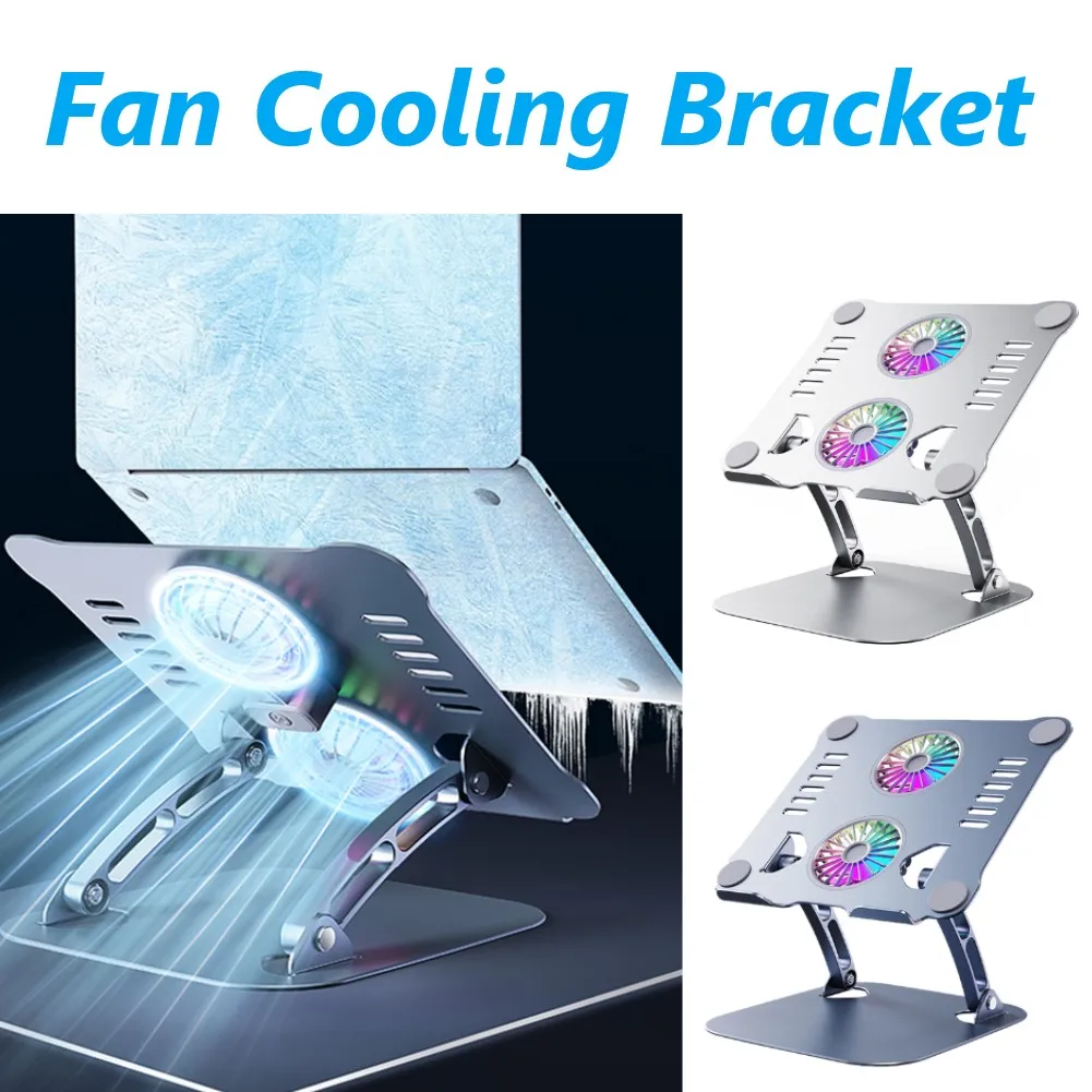 Foldable Laptop Tablet Stand With Cooling Fan Heat Dissipation Aluminum For Desktop MacBook Air Pro Stand Notebook Holder Cooler Foldable Laptop Tablet Stand With Cooling Fan Heat Dissipation Aluminum For Desktop MacBook Air Pro Stand Notebook Holder Cooler