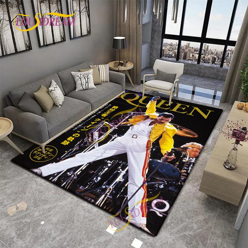 Британский коврик из тяжелого металла Queen Freddie Mercury декоративный для спальни