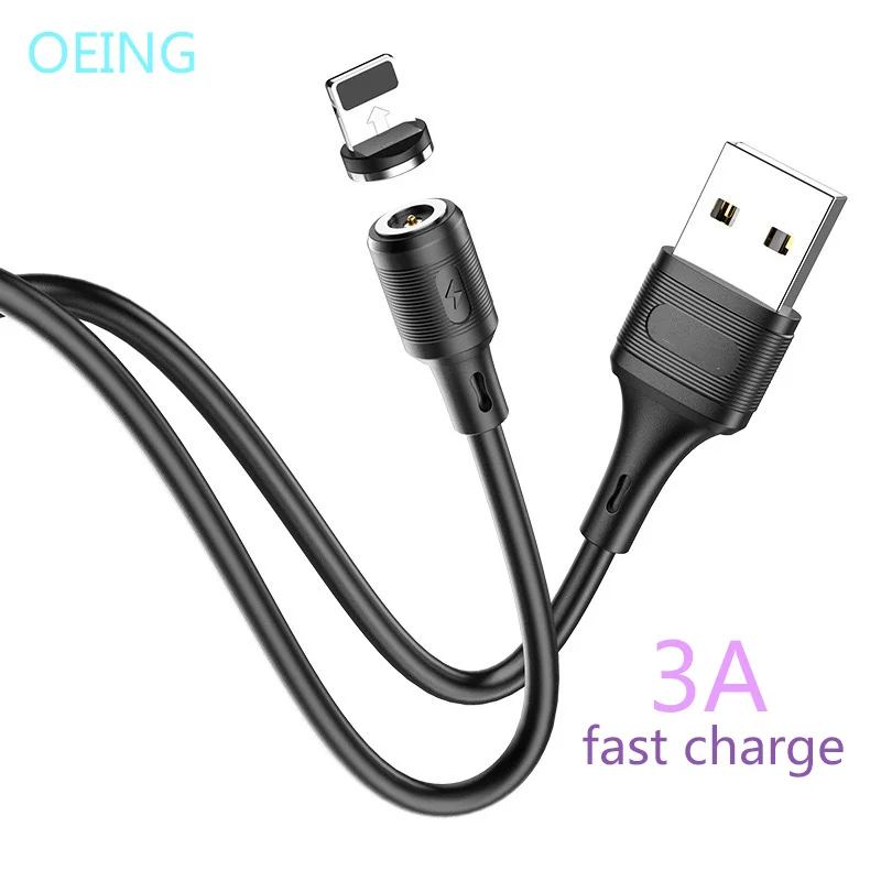 

OEING Magnetic Cable Micro USB Type C Data Cable For iPhone 11 12 13 Pro Max XR Huawei Samsung S10 S9 S8 Fast Charging Cable