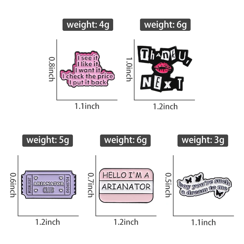 Эмалированные булавки с текстом песни на заказ Знаменитая певица Здравствуйте я