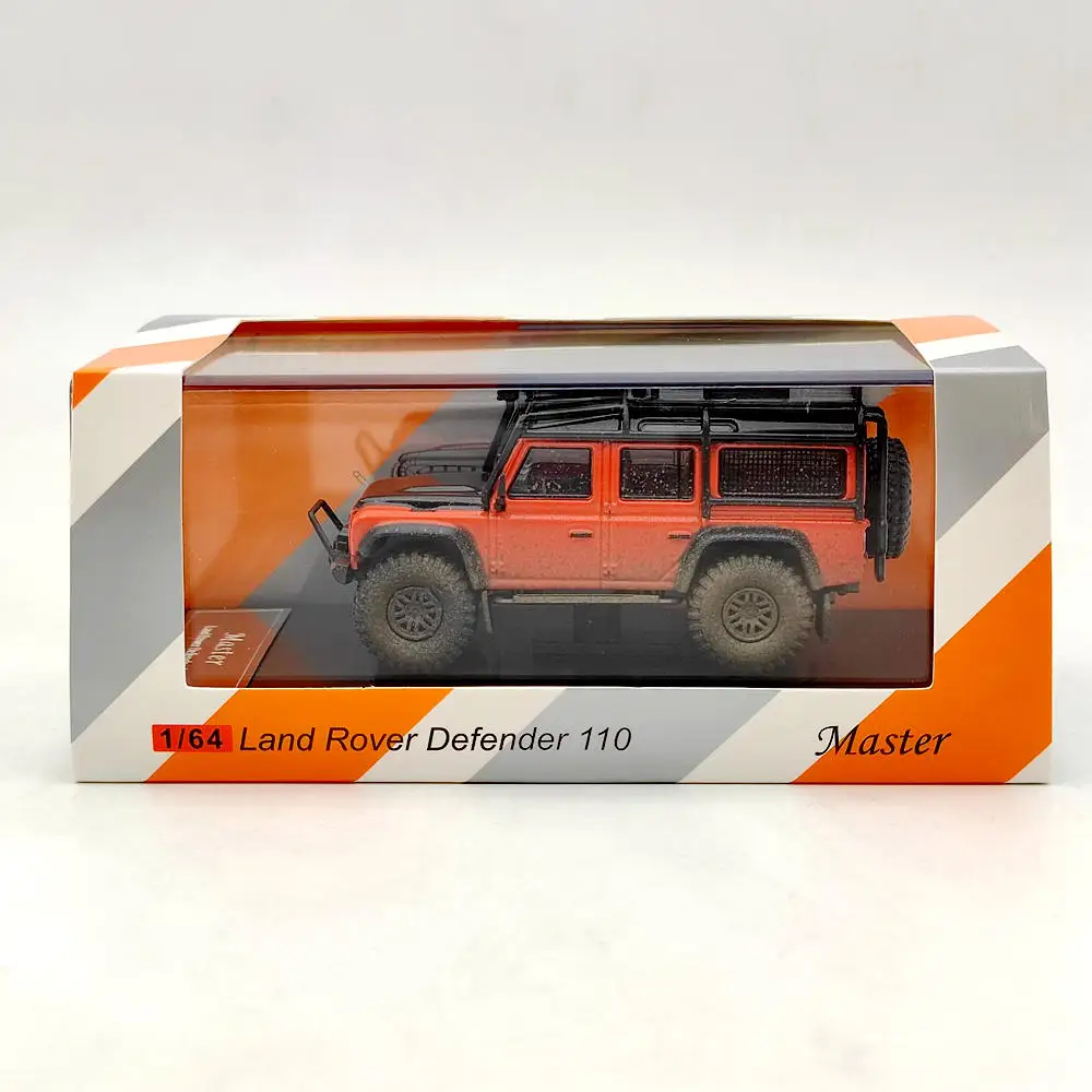 Master 1:64 L ~ R Defender 110 OrangeRed грязная версия литые игрушки модели автомобилей
