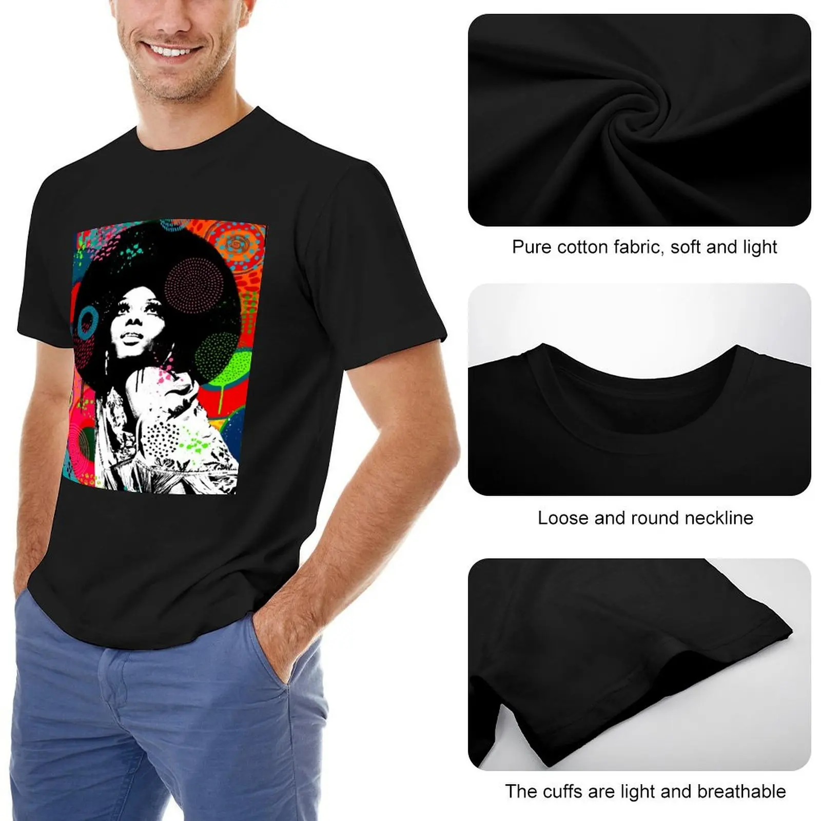 Футболка в стиле поп-арт Diana Ross хлопковые футболки с рисунком для мальчика