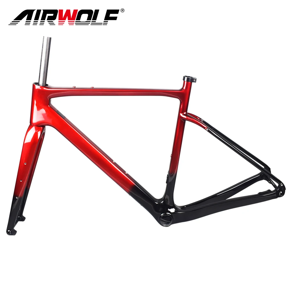 

2022 700C*45C Carbon Gravel Frame Gravel Bike Frameset Internal Cable Routing Disc Brake Cyclocross Bicycle Frame Di2 Mechanical