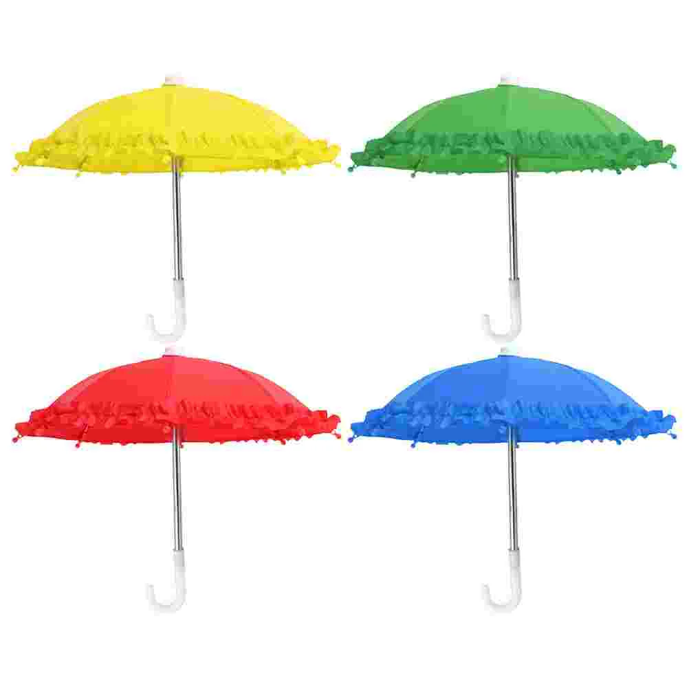 

4 Pcs Mini Toys Kids Kids Umbrella Toy Dollhouse Beach Umbrella Baby Photoshoot Props Kids Role Play Toy