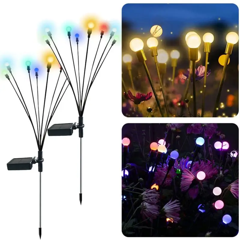 Solar Outdoor Light Led Firefly Light Garden Light Waterproof Garden Lawn Fireworks Light New Year Christmas Decorative Light