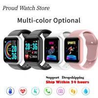 y68 men smart watch for women fitness tracker d20 sports smart watches heart rate monitor bluetooth wristwatch for ios android