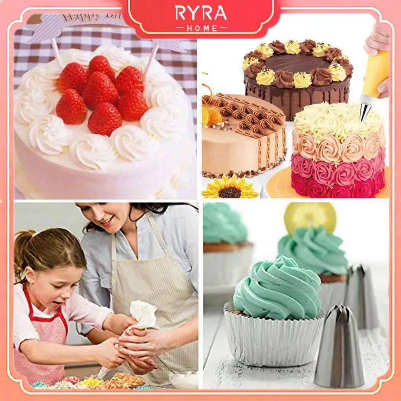 

82pcs Stainless Steel Icing Piping Nozzle Tips Baking Tools Cake Cream Scraper Brush Bag Decorating Tools