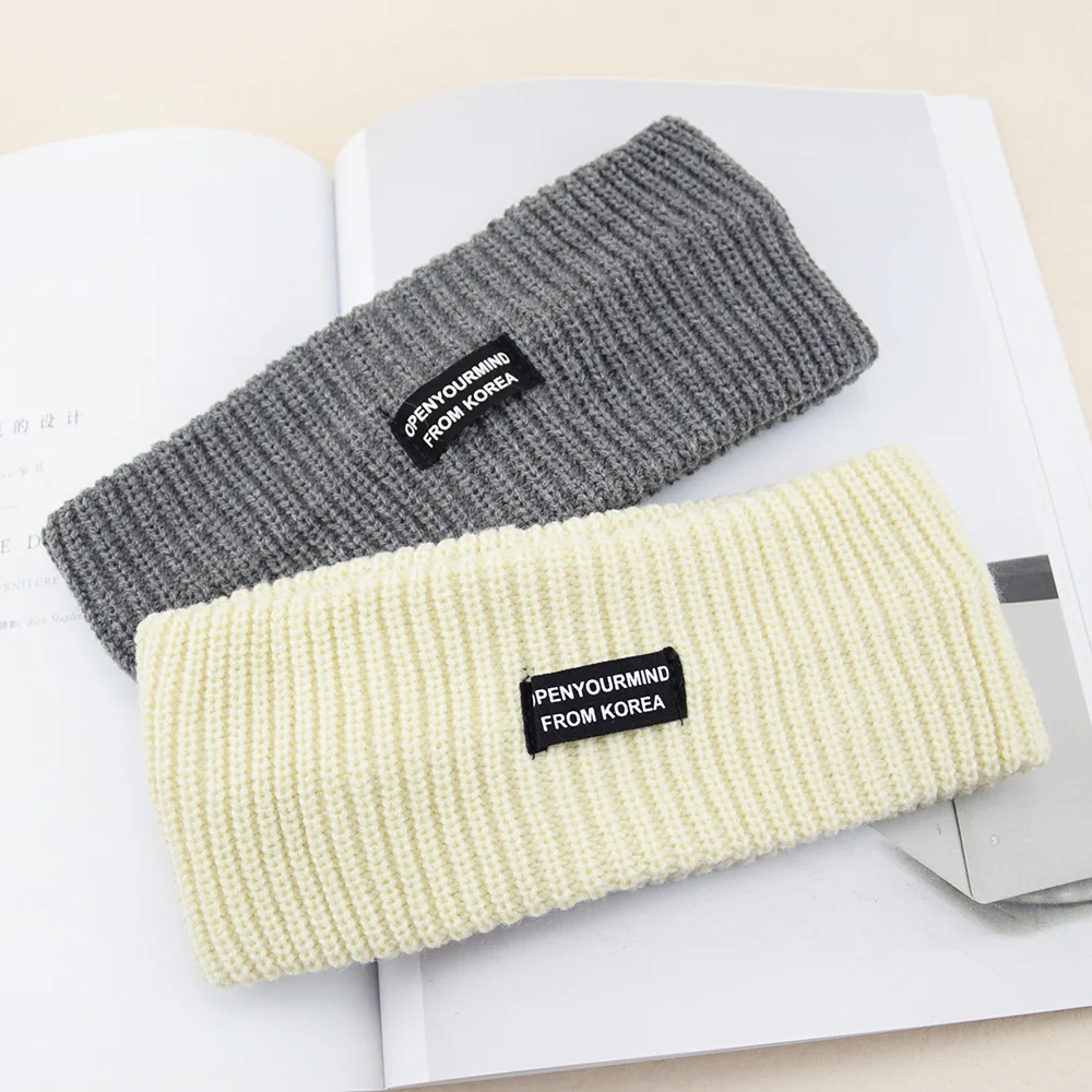 

Женская трикотажная повязка на голову, однотонная, в стиле хип-хоп