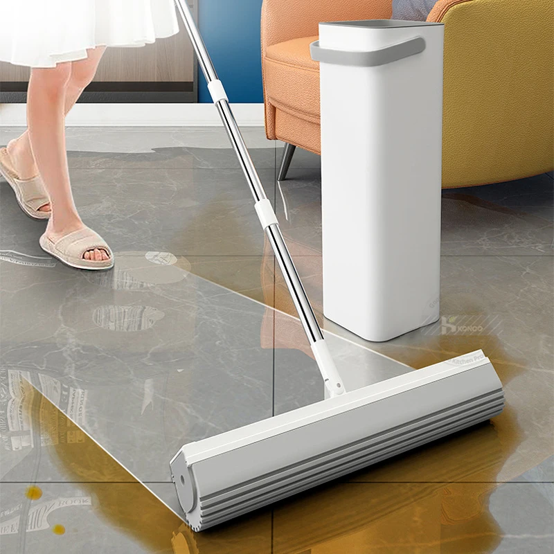 Швабра из абсорбирующей губки с ведром |