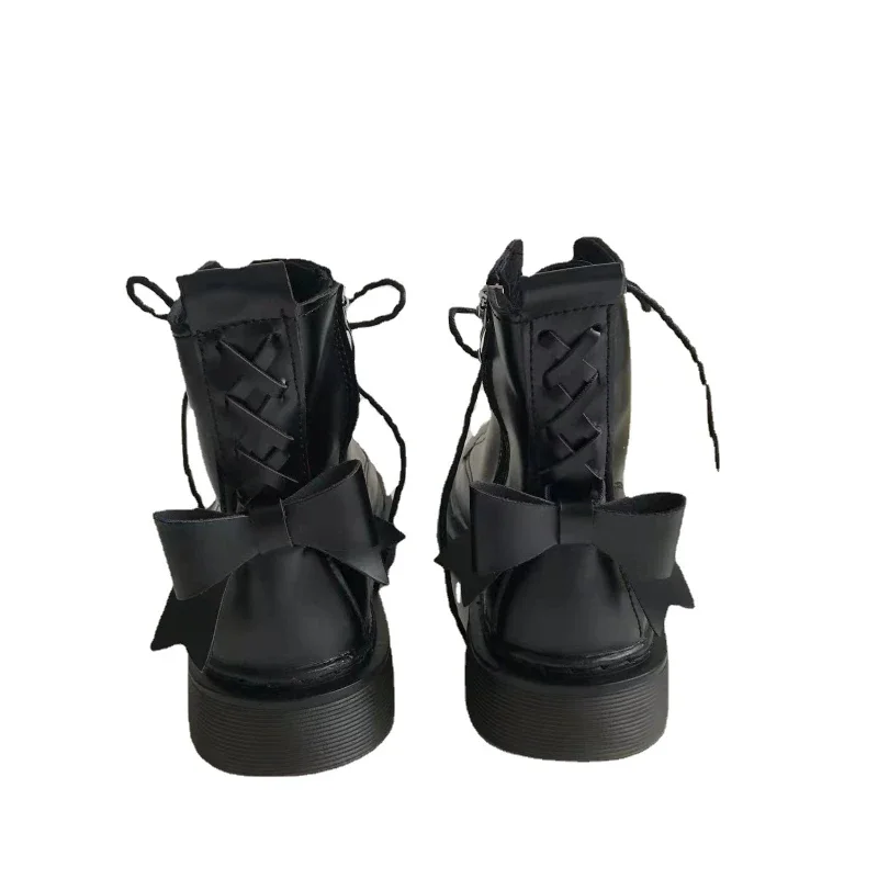 

Небольшие кожаные ботинки в стиле ретро с широкой головкой, сохраняющие тепло короткие ботинки на молнии, студенческие литературные женские ботильоны, обувь на платформе